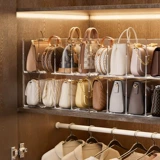 Акриловая перегородка для хранения сумок, компактная стойка для хранения сумок, недеформируемая подвесная стойка для сумок