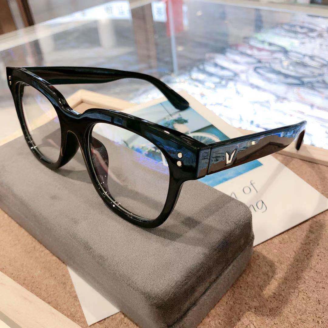 GM Eye frames Anti-Blu-ray Myopia Glasses Female Black Frame accessories Lenses Ultra Light Vegan Beauty Korean version Glasses eye frame male