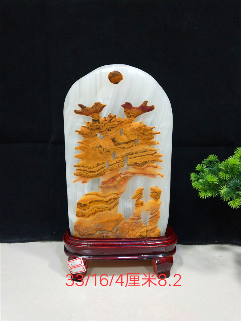 Fine White Jade Ancient Green Jade Iran Corn Yellow Jade Stone Pendulum Pieces Sightseeing Stone Living Room Xuanguan Chishi Stone Collection