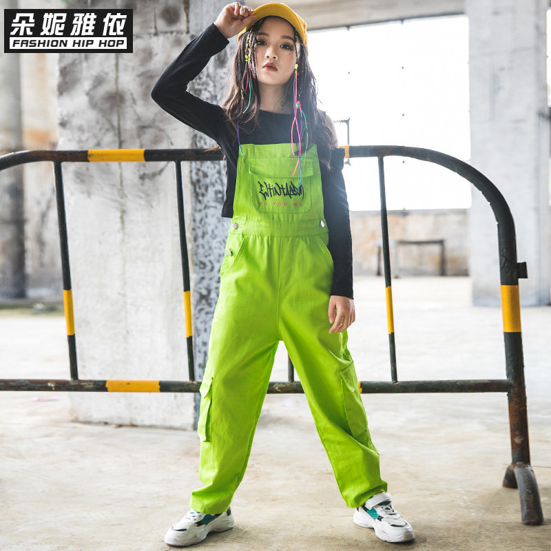 Children's jazz dance performance clothing loose autumn Korean version of hiphop clothes hip-hop girls hip-hop suit trendy clothing