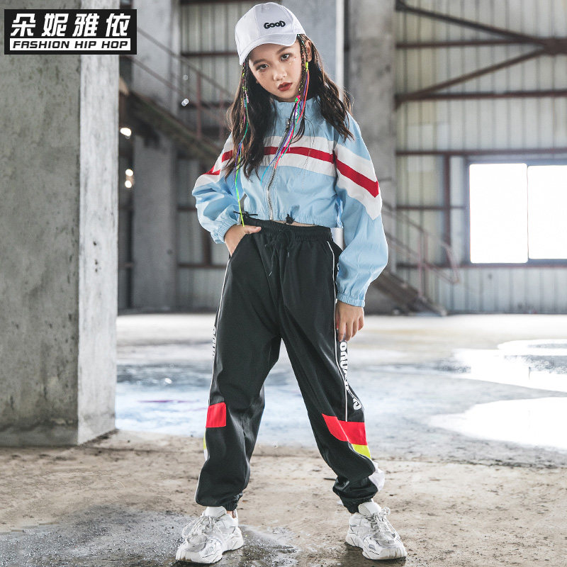 Girls jazz dance costumes toddlers hip hop for Korean version of autumn and winter boomer clothes and clothes street dance clothes girl boomers