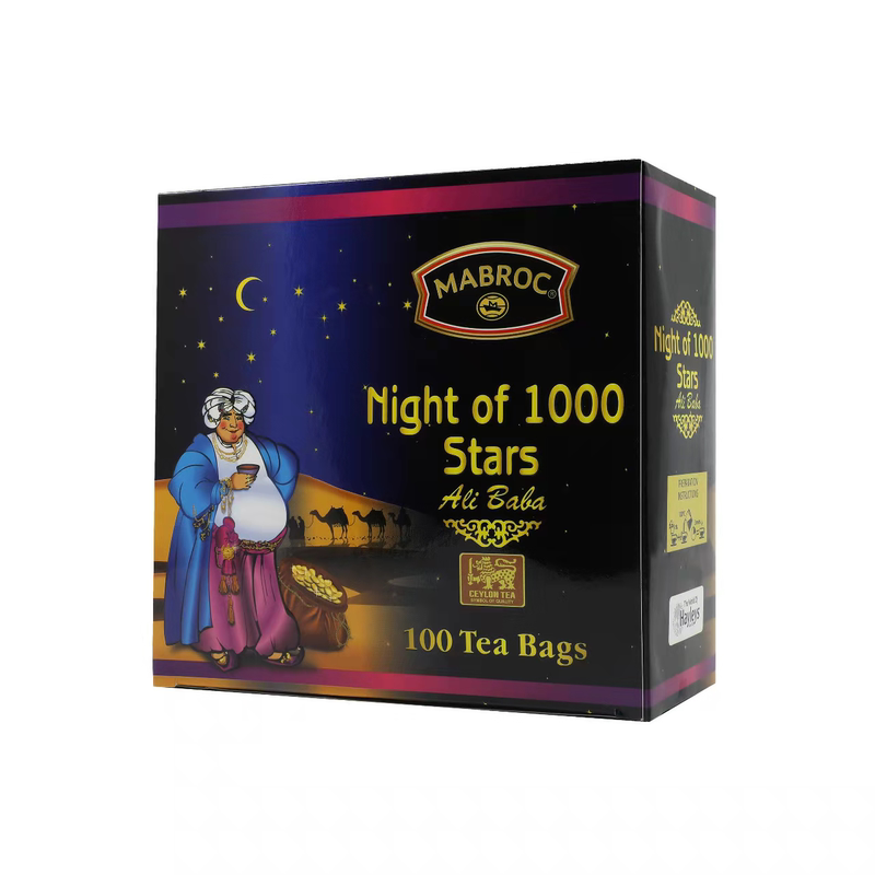 Tea Mabroc, a Time-Honored Brand, 1000 Night Stars, Original Imported Ceylon Black Tea, 100 * 2g