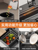 New Style Kitchen Sink, Large Single Bowl, 304 Stainless Steel, Rectangular, Thickened, Rice Grain Pattern Sink
