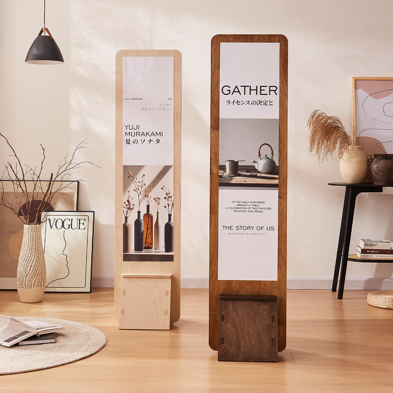 Ole Private European-Style Floor-Standing Display Stand, Portable Wooden X-Display Stand Suitable for Exhibitions and Promotional Events
