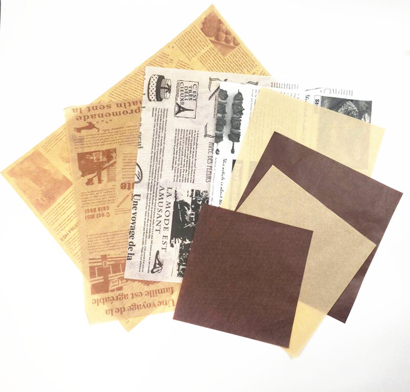 Oil absorption paper Food special kraft paper, wooden dining room hamburger fried chicken thick fried snack, paper and chips paper