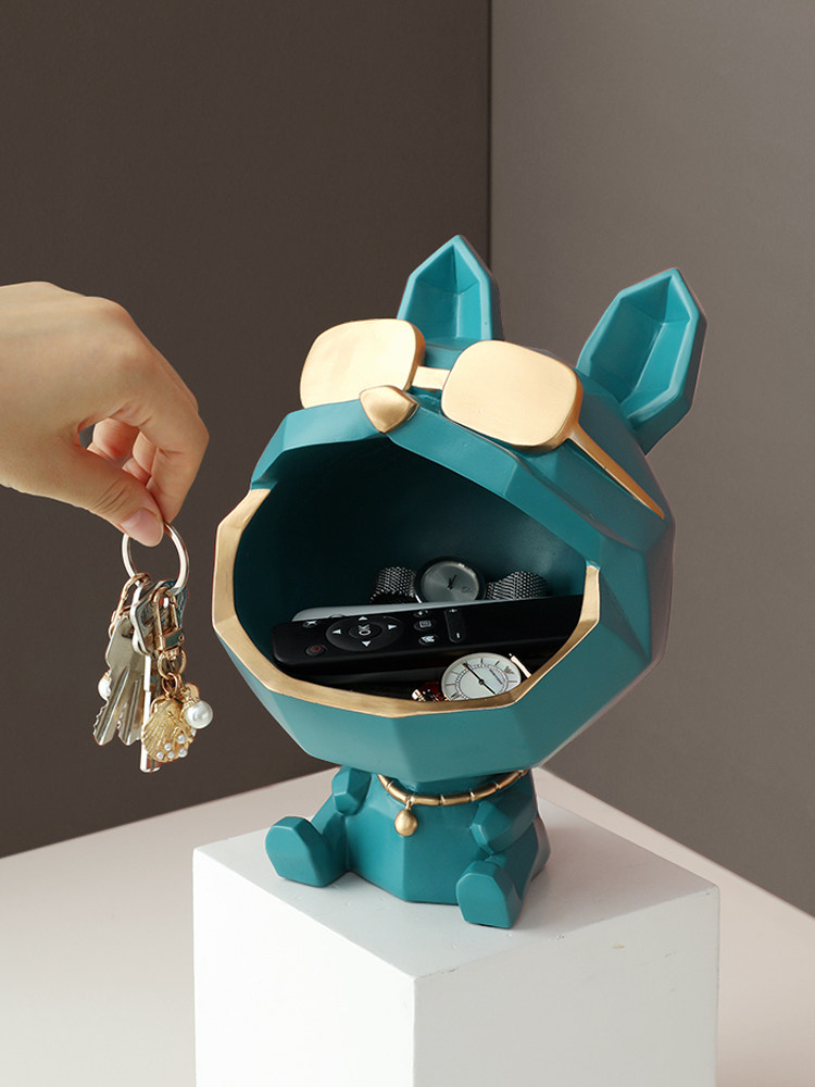 Living room light luxury French bucket entrance Home accessories Key storage ornaments Housewarming new home gifts Greenhouse moving gifts