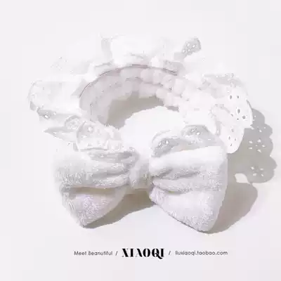 (Ya) Special Super fairy Korean cute wide lace lace lace wash face Net red hair band female butterfly