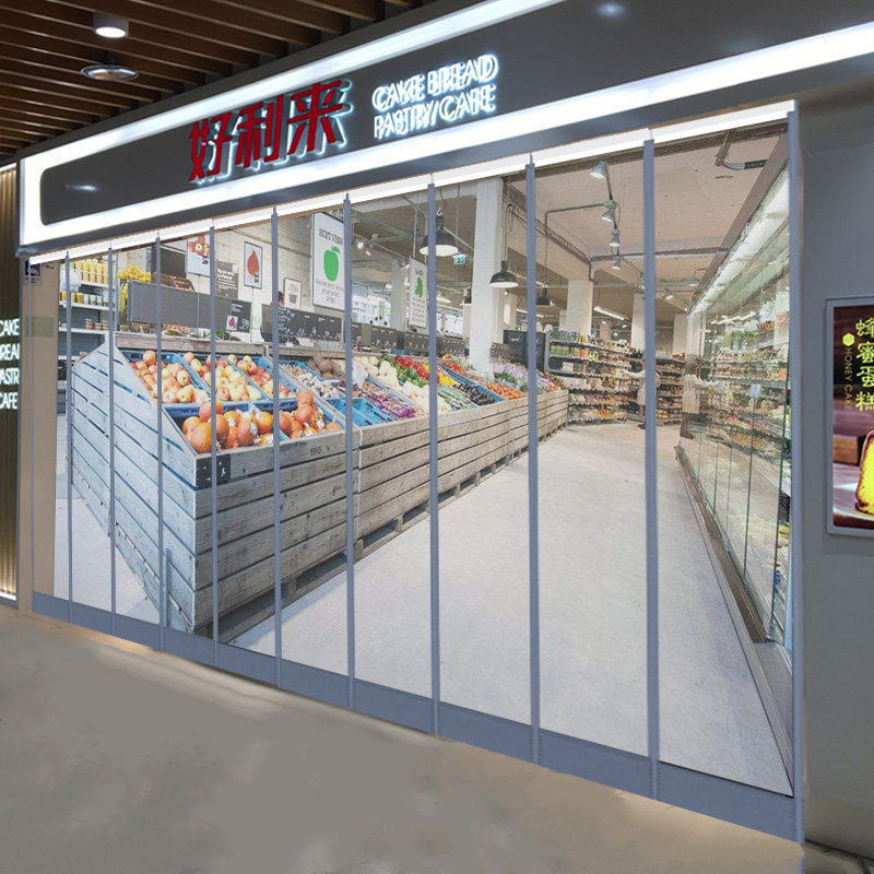 Air Conditioning Door Curtain Anti-Cold Transparent Plastic Pcv Soft Magnet Self-Suction Commercial Magnetic Suction Wind Shield Partition Window Anti-Air Conditioning