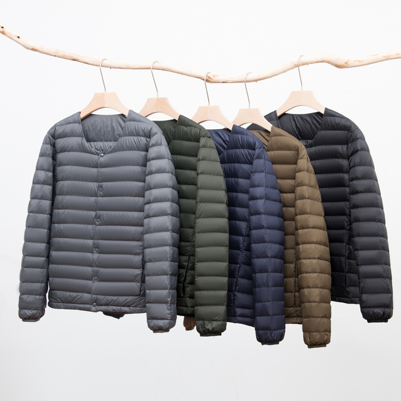 Taizhou Shanmen Style Lightweight down Jacket for Men, Collarless down Thermal Inner Layer, Large Size, Inner Wear, Round Neck, V-Neck, Thin Style Taizhou Shanmen Style Lightweight down Jacket for Men, Collarless down Thermal Inner Layer, Large Size, Inner Wear, Round Neck, V-Neck, Thin Style