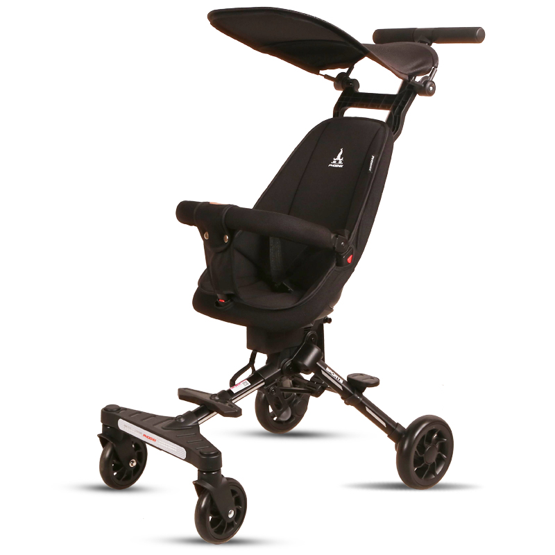 Phoenix walking baby artifact walking baby light one-button folding two-way high landscape travel four-wheeled trolley baby stroller
