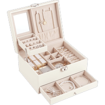 Première boîte Décorated Box Large Capacity With Lock Anti-Oxidation Upmarket Earrings Earrings Hand Ornament Box Ring Necklace Jewelry Containing Box