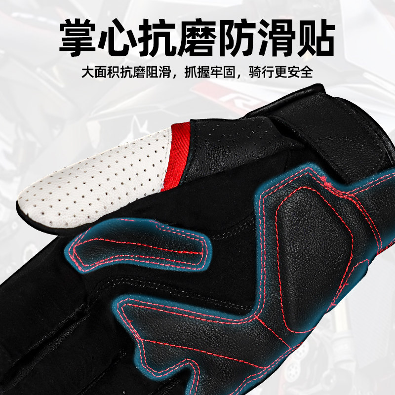 Motorcycle Winter Gloves Carbon Fiber Full-Finger Motorcycle Riding Anti-Fall Men's Rider Protective Gear Universal for All Seasons