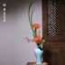 Blue Glaze Vase Sứ Hoa Jianshan Sắp xếp Hoa Nhật Zen Zen Trung Quốc Tàu Trung Quốc Trang trí phòng khách - Vase / Bồn hoa & Kệ