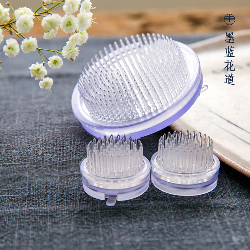 Imported fully transparent plastic Jianshan flower arrangement Japanese-style flower arrangement material tool base plant flower arrangement fixed artifact