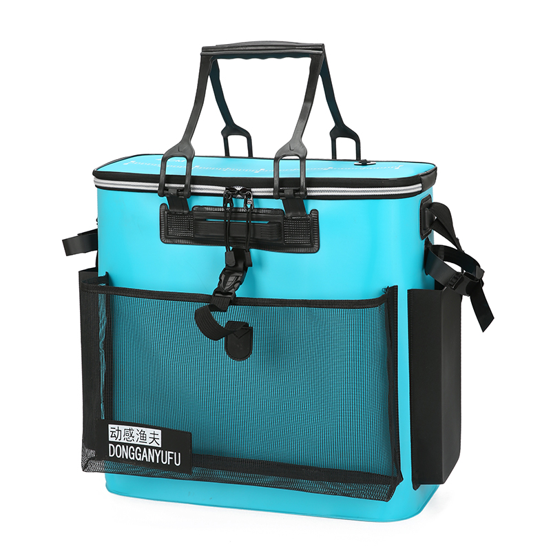 Integrated plastic fish protective bag square fitting fish tank Fishing Bucket Live Fish Tank Fish Guard Bucket Multifunction Barrel Fit