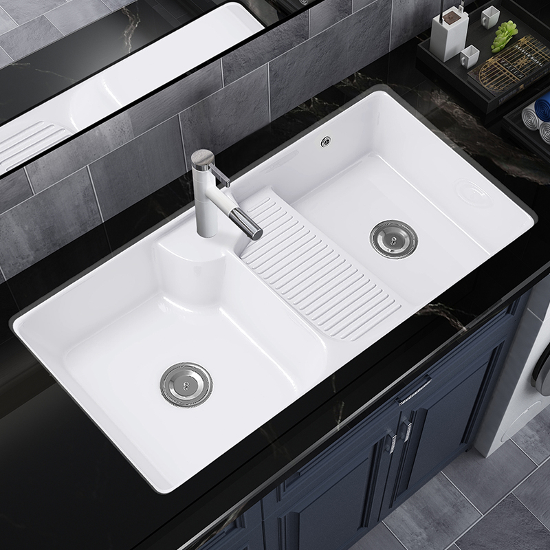 Ceramic Deepening Bed Basin Outdoor Laundry Table Balcony Balcony Washing Balcony One Twin Basin Washing Grooms