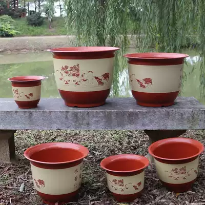 Flower big fortune tree plastic flower pot large extra large gold Ge courtyard living room large hanging orchid