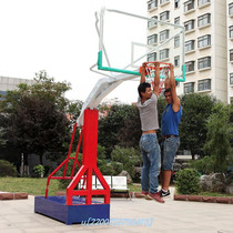 Floor-standing outdoor adult mobile basketball rack adult outdoor basketball rack home training competition standard blue ball rack
