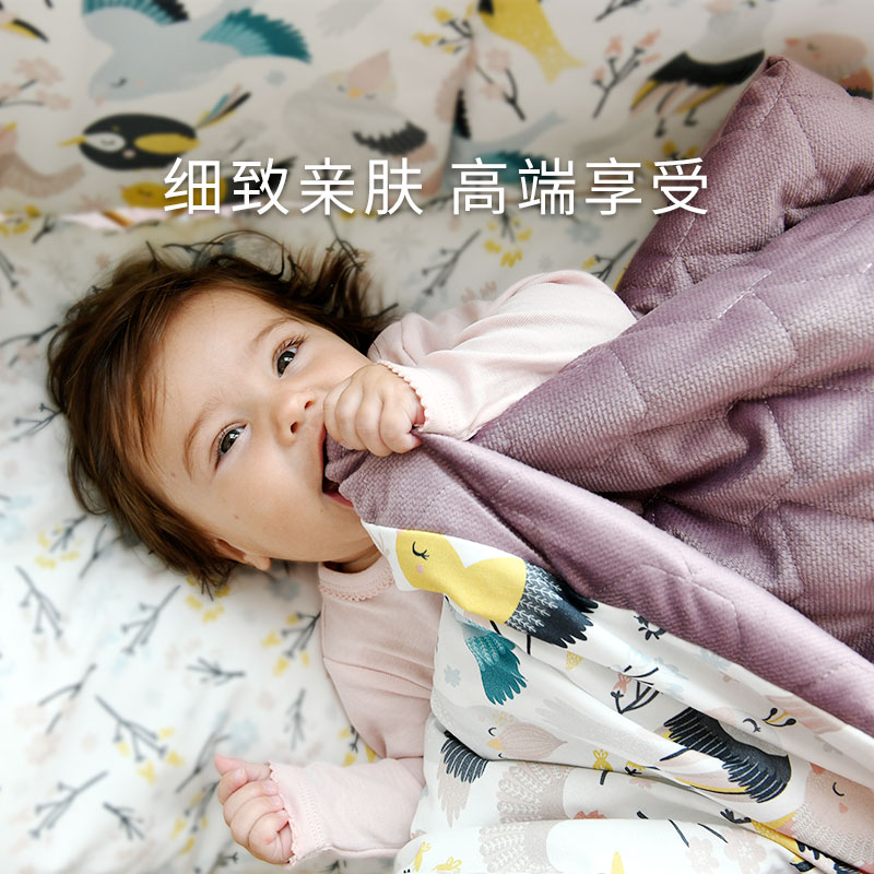 LaMillou Ramilo cotton soft baby blanket warm skin double-sided plus children's hugging quilt autumn and winter thick quilt quilt quilt
