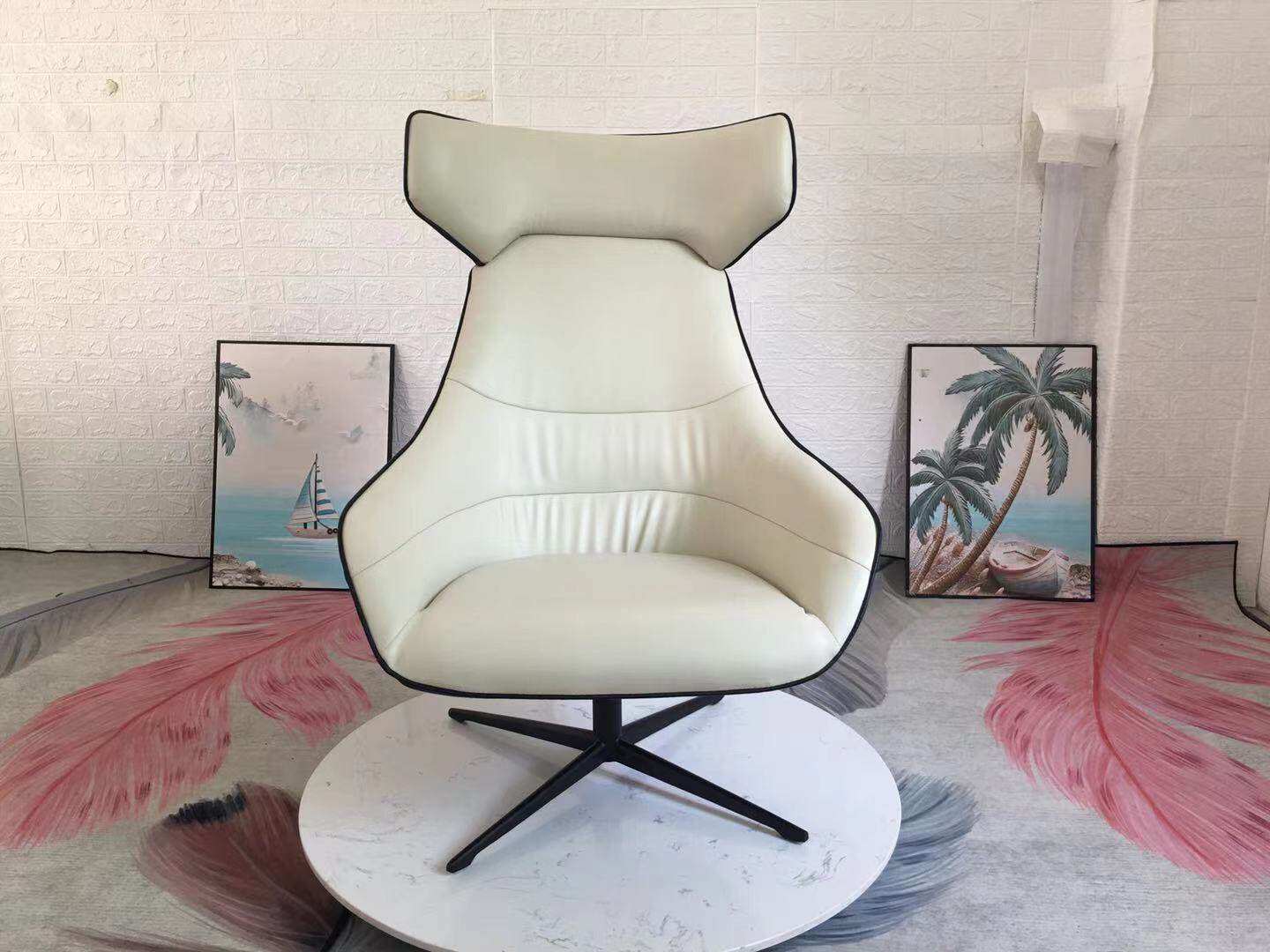 Nordic master design creative fiberglass single leisure chair living room home backrest armchair boss chair