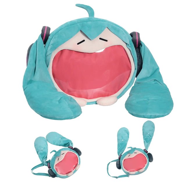 bilibili ສອງມິຕິ Hatsune Miku peripheral miku soft storage bag fufu backpack messenger bag