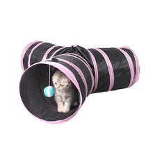  Jizaizi pet nest cat tent Drill tube cat toy channel Foldable cat three-way tunnel