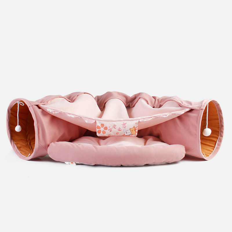 Cat tunnel cat's nest and dragon channel four seasons General Pet Bed Removeable Net Tea Toy Supplies