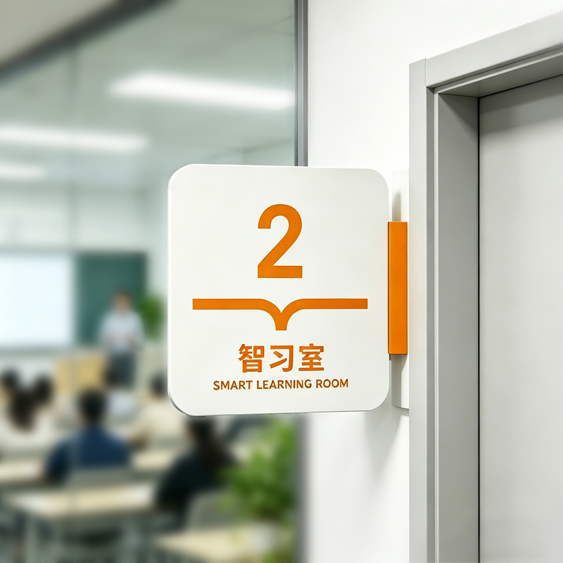 Classroom Side-Mounted Door Signs, Educational Institution Room Numbers, University Names, Side-Hanging Double-Sided Signs, Office Signs