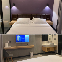 Hotel hotel bed custom rental house Guest room express furniture Single room standard room Full set of 1 2 meters soft bag bed backrest