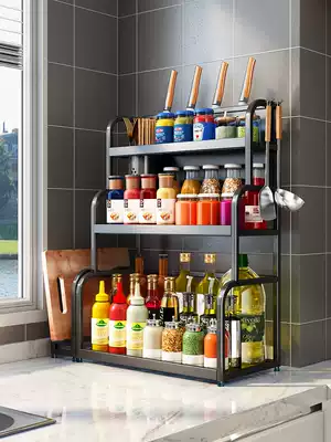 304 stainless steel kitchen condiment shelf countertop multi-function corner triangle knife seasoning storage layer shelf