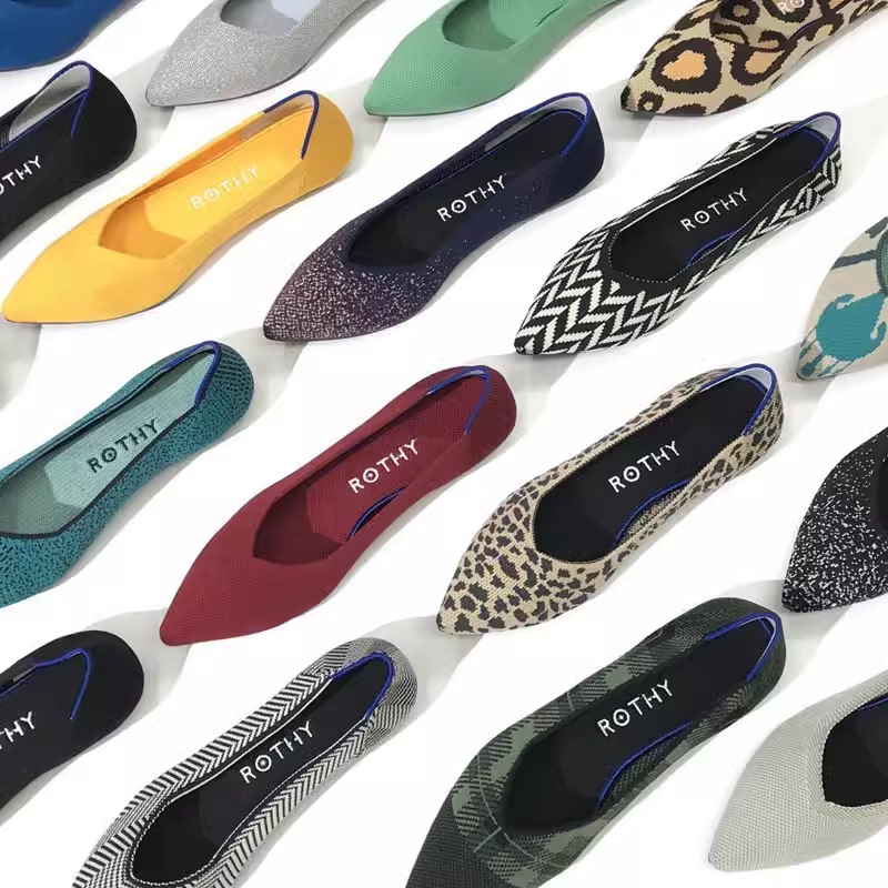 Princess Shoes with Flying Thread Weaving, Pointed Toe Flats for Women, Shallow Mouth, Soft Sole, Breathable Slip-On Flat Boat Shoes, Summer Style Princess Shoes with Flying Thread Weaving, Pointed Toe Flats for Women, Shallow Mouth, Soft Sole, Breathable Slip-On Flat Boat Shoes, Summer Style