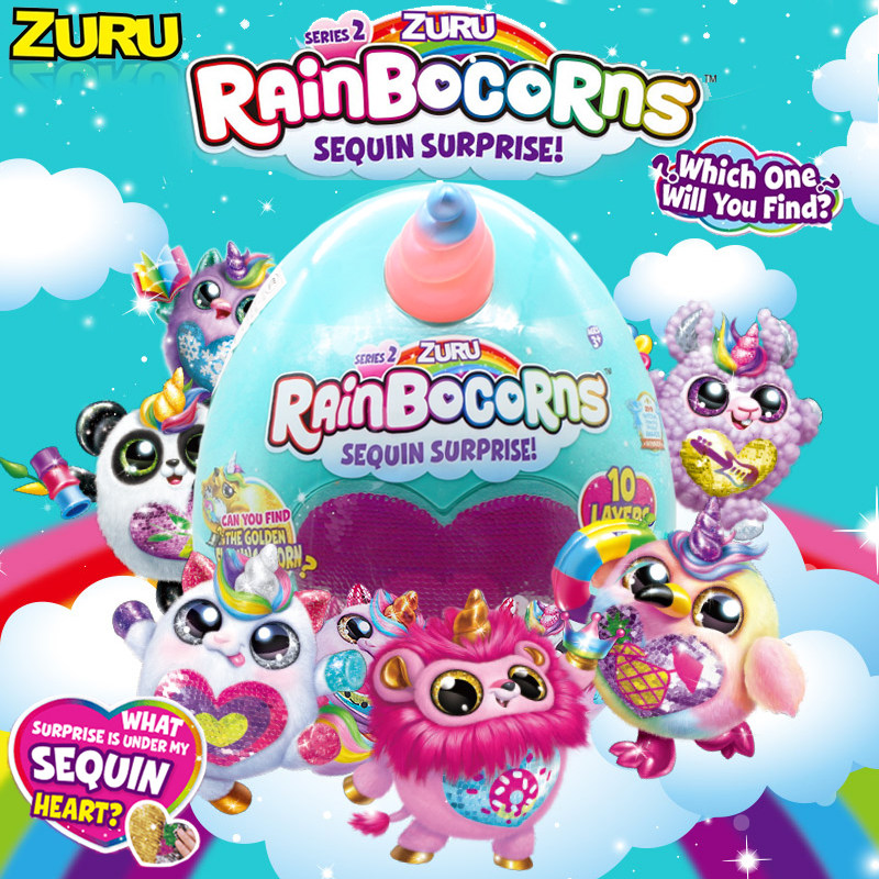 ZURU rainbow unicorn plush doll toy doll second generation super large magic surprise blind egg box with the same style
