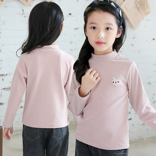 Приятный телу лонгслив, детская демисезонная осенняя приятная телу футболка, детская одежда, высокий воротник