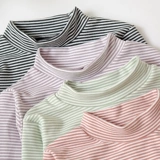 Приятный телу лонгслив, детская демисезонная осенняя приятная телу футболка, детская одежда, высокий воротник