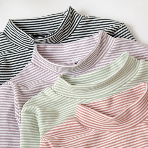 Приятный телу лонгслив, детская демисезонная осенняя приятная телу футболка, детская одежда, высокий воротник