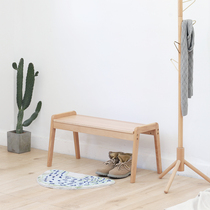 Shoe-changing stool home foyer solid wood low stool simple removable stool shoes storage stool