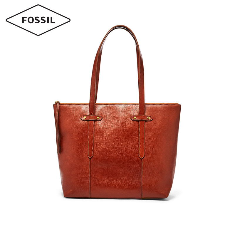fossil felicity tote brown croco