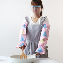 Kitchen cooking sleeve stir-fried vegetable oil splash gloves anti-hot sleeve hand waterproof and oil-proof female long work