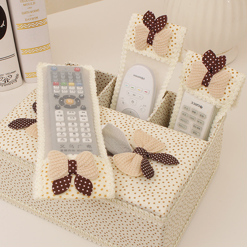 TV set-top box remote control protective cover Transparent universal fabric air conditioning remote control cover Household European-style dust bag