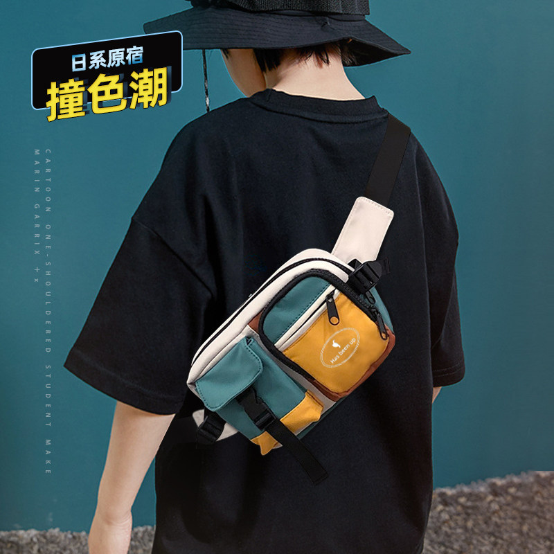 Net red children's bag messenger bag boy handsome small chest bag fashion western style girl one-shoulder waist bag coin purse trend