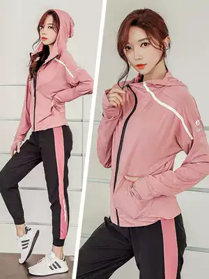 2021 spring and summer new sports and leisure suit women's long-sleeved gym yoga clothes quick-drying clothes running suit loose