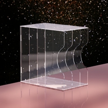 Fully transparent vinyl record rack classical nostalgic LP2 rack vinyl disc storage box CD rack collection 2 pieces
