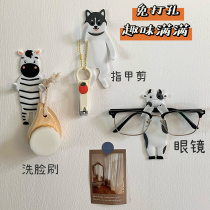 Lovely hook-free punch-free door stick-free door-hook artifact shelf-stained wall-trace hook