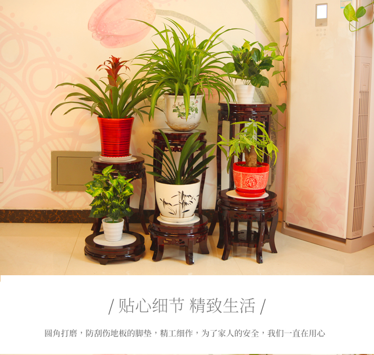 Solid wood, marble miniascape of multilayer frame antique flower wearing Chinese style ready chlorophytum balcony orchid tank base