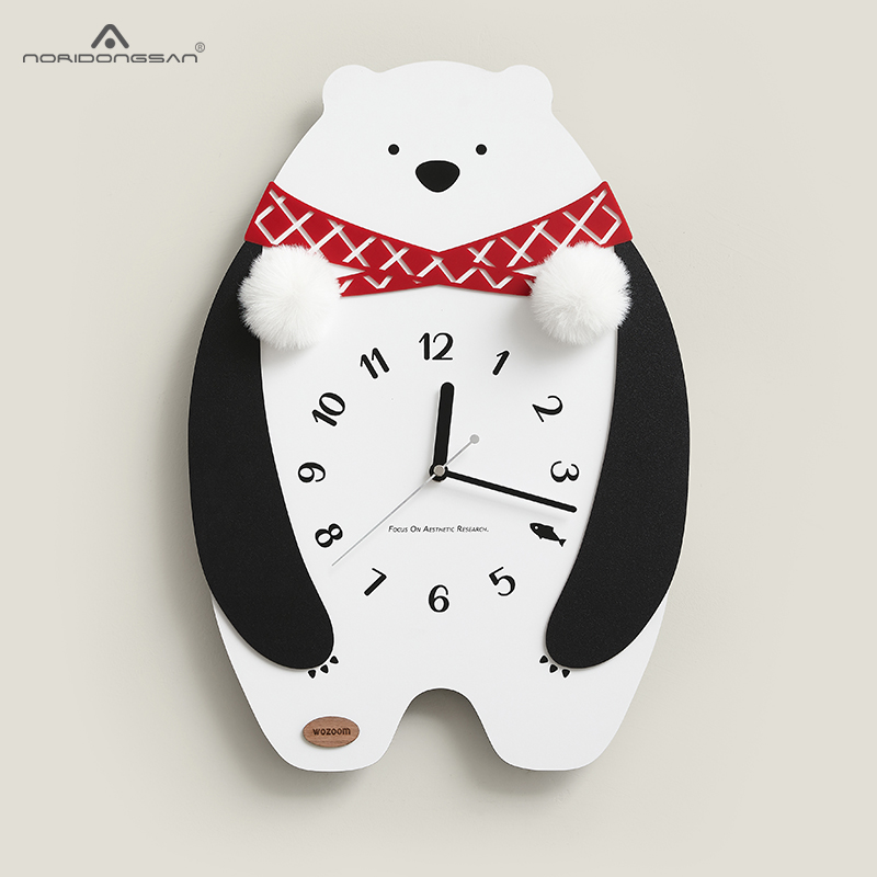 Noridongsan free of punching clock hanging clock Living room Home Creative Decorative Wall Modern Minima Atmospheric Clock-Taobao