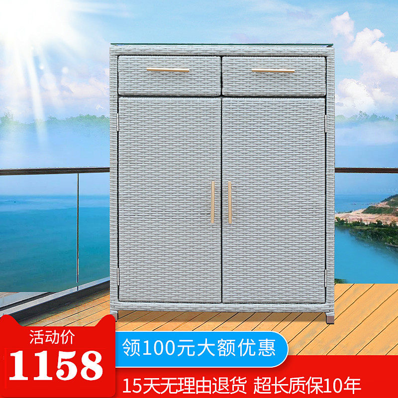 Outdoor shoe cabinet sunscreen waterproof outdoor room entrance minimalist modern large capacity Balcony Shoe Cabinet Home set