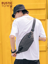 Rusty town mens chest bag Sports waist bag function bag Large capacity casual shoulder messenger handbag