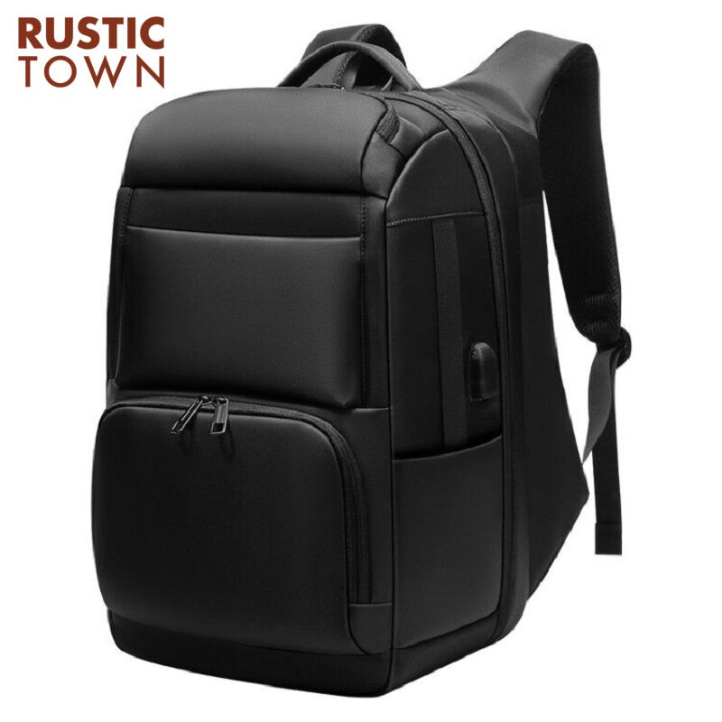 Rustic Town Double Shoulder Bag Men's Bag Travel Bag School Bag Business Computer Bag 15 6 inch Shoulder Bag Big capacity