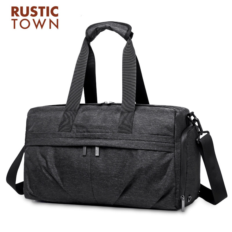Rustic Town Dry Wet Separation Fitness Men Sports Training Handbag Multifunction Short Trip Travel Bag
