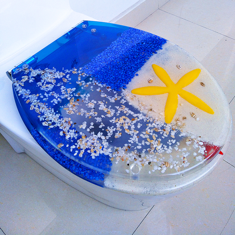 Resin toilet cover household general thickness pumped seat cover old UVO toilet plate seat accessories